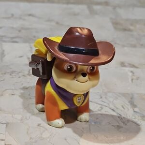 Paw Patrol Action Pack Pup Cowboy Rubble Figure 2.5” Tall  Cow Boy‎  Rare Toy